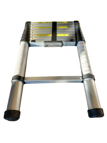 Scara telescopica 9 trepte din aluminiu, usoara, extensibila pana la 2.6 m, anti-alunecare