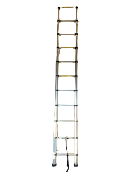 Scara telescopica 11 trepte din aluminiu, usoara, extensibila pana la 3.2 m, anti-alunecare