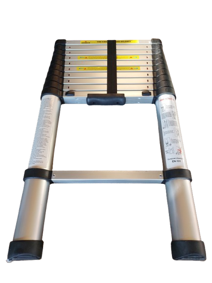 Scara telescopica 11 trepte din aluminiu, usoara, extensibila pana la 3.2 m, anti-alunecare