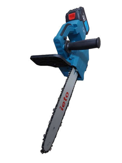 Minidrujba electrica cu lant, 12 inch cu 2 acumulatori, albastra