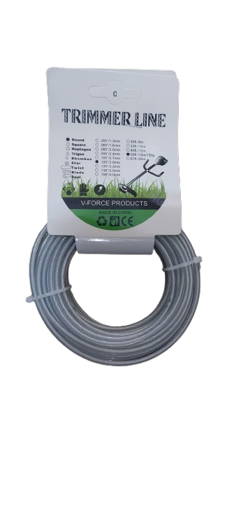Fir metalic pentru trimmer / motocoasa, Grosime 3 mm, Lungime 15 m