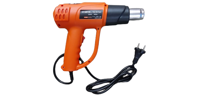 Pistol cu aer cald, 2000W, 50Hz, 8A, 300-500 L / min, 60-600°C