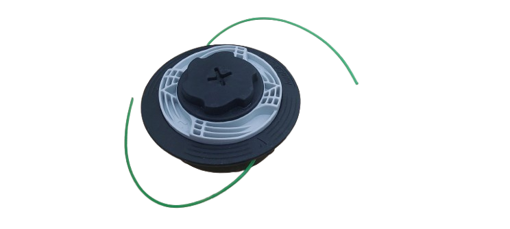 Cap tambur cu fir, mosor motocoasa Autocut C6-2, negru-gri cu buton negru