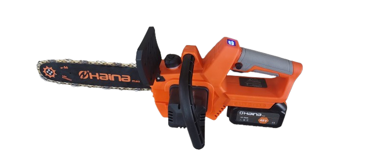 Minidrujba electrica cu lant, afisaj electronic, 12 inch cu 2 acumulatori, portocalie