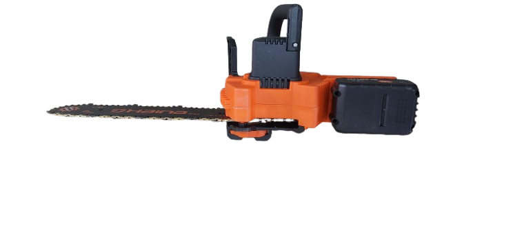 Minidrujba electrica cu lant, afisaj electronic, 12 inch cu 2 acumulatori, portocalie