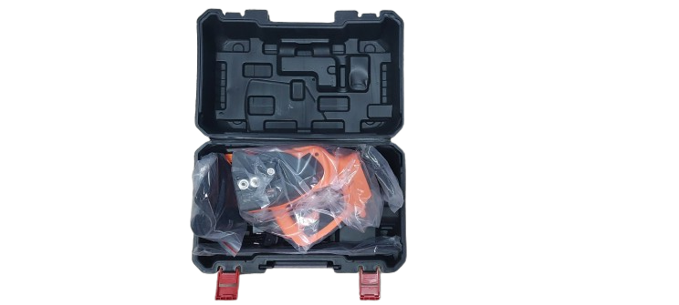 Minidrujba electrica cu lant, 12 inch cu 2 acumulatori, portocalie