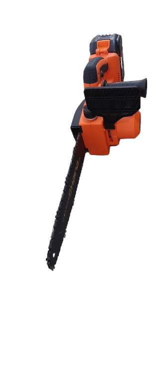Minidrujba electrica cu lant, 12 inch cu 2 acumulatori, portocalie