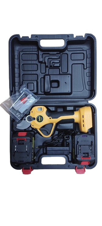 Foarfeca electrica pentru gradinarit cu 2 acumulatori, afisaj digital, 600W, 295x10x72 mm