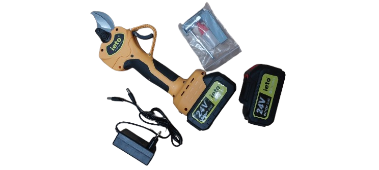 Foarfeca electrica pentru gradinarit cu 2 acumulatori, afisaj digital, 600W, 295x10x72 mm