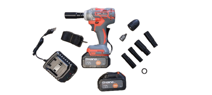 Masina de insurubat cu impact, bormasina cu 2 acumulatori, 48V, 680 NM, 4 tubulare 14,17,18,21,22 mm + mandrina