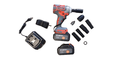 Masina de insurubat cu impact, bormasina cu 2 acumulatori, 48V, 680 NM, 4 tubulare 14,17,18,21,22 mm + mandrina