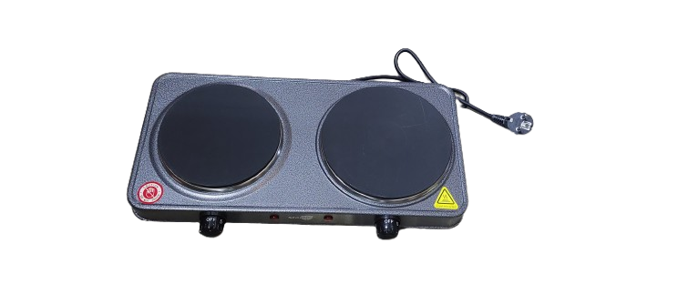 Plita electrica cu 2 ochiuri, 50/60 HZ, 2500 W, 220-240 V, 43 x 21 cm