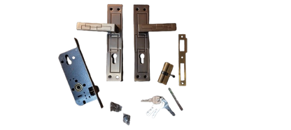 Set manere usa cu broasca si butuc cu 5 chei, Model 2