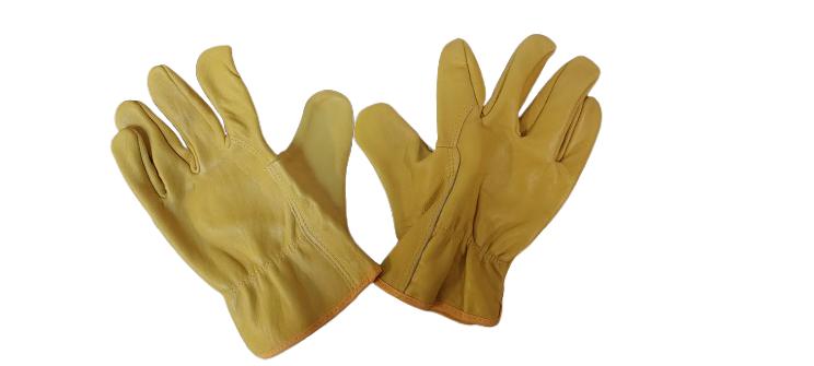 Manusi protectie din piele , marime universala, galben