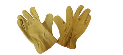 Manusi protectie din piele , marime universala, galben