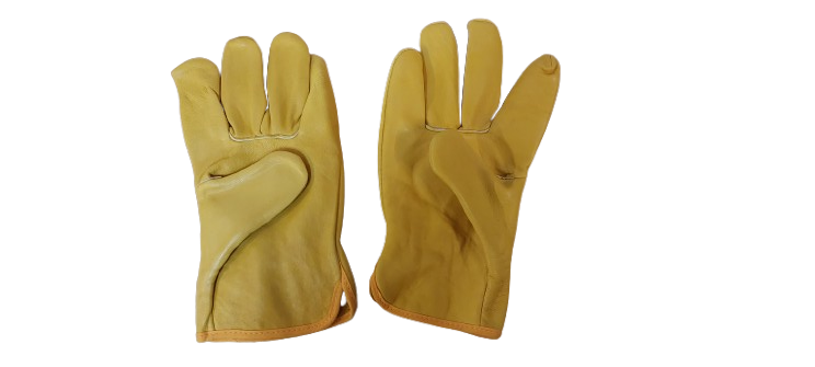 Manusi protectie din piele , marime universala, galben