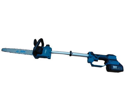 Minidrujba electrica extensibila cu lant, 12 inch cu 2 acumulatori, 25000 RPM, 1800W, albastra
