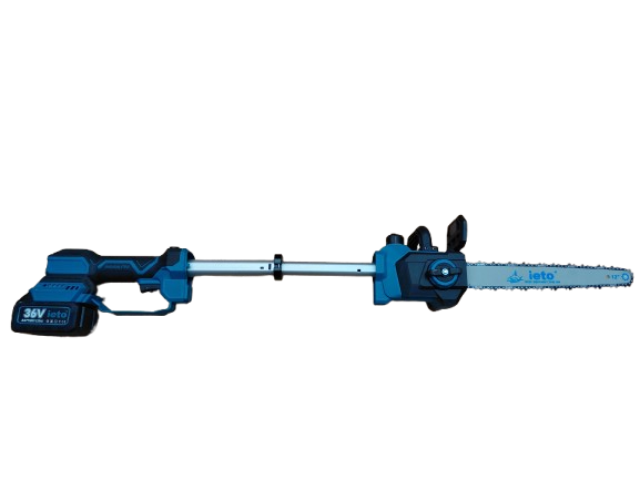 Minidrujba electrica extensibila cu lant, 12 inch cu 2 acumulatori, 25000 RPM, 1800W, albastra
