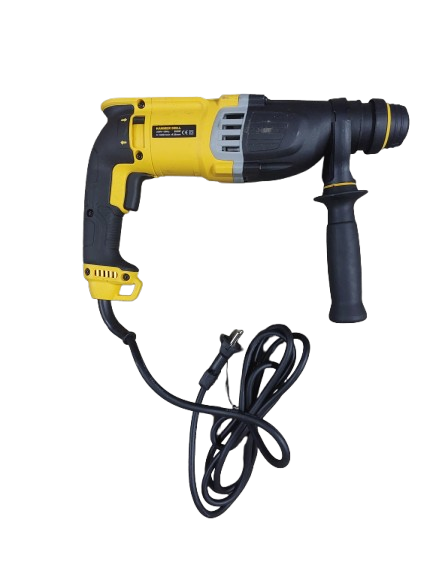 Bormasina cu percutie trusa cu 5 burghie, galbena, 220V-50Hz, 900W, 1300 RPM, 28 mm