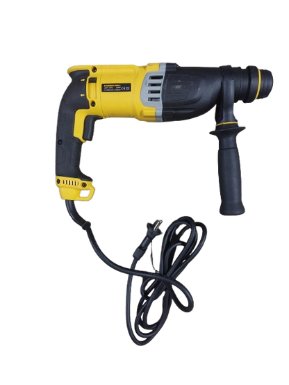 Bormasina cu percutie trusa cu 5 burghie, galbena, 220V-50Hz, 900W, 1300 RPM, 28 mm