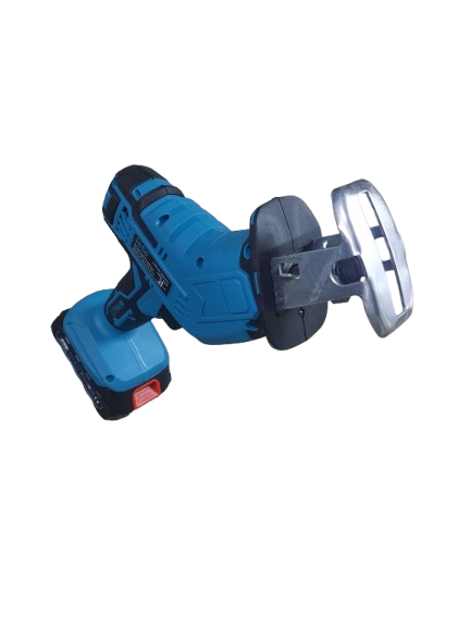 Fierastrau electric tip sabie cu 2 acumulatori si 4 lame, albastru