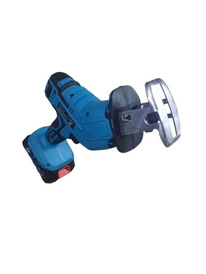 Fierastrau electric tip sabie cu 2 acumulatori si 4 lame, albastru