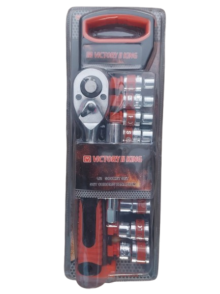Set clicket crom vanadium 1/2 cu prelungitor si 10 chei tubulare