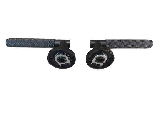 Set manere din aluminiu pentru usa interior, negre