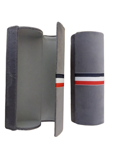 Toc ochelari, material catifelat, gri