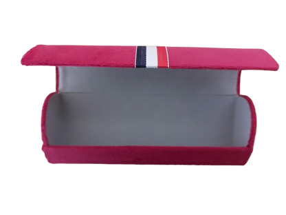 Toc ochelari, material catifelat, rosu