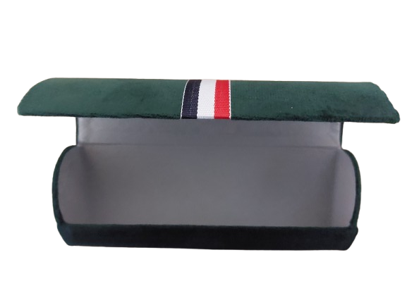 Toc ochelari, material catifelat, verde