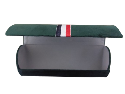 Toc ochelari, material catifelat, verde