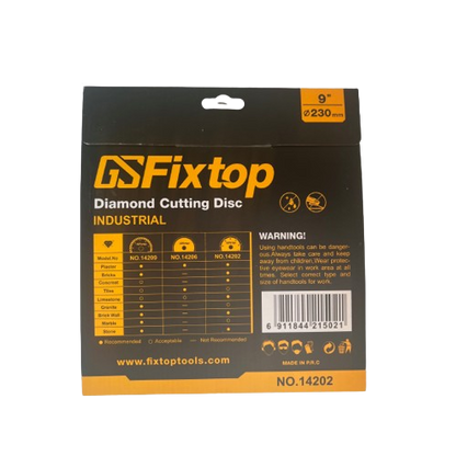 Disc diamantat taiat beton Fixtop, 230 x 7.5 x 22.2 mm