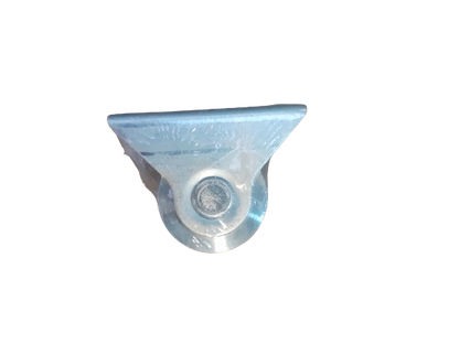 Rola poarta culisanta alb gavanizat cu profil V rotunjit, 80mm