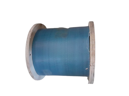 Sufa metalica plastifiata pe tambur de lemn, 100 m x 10 mm