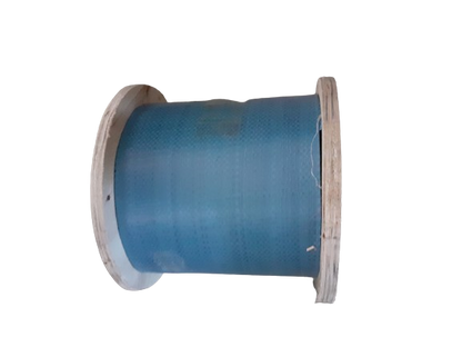 Sufa metalica plastifiata pe tambur de lemn 100 m x 6 mm