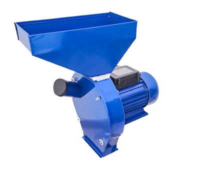 Moara cereale electrica, 3.8 kw, cuva mare albastra, 3 kg / min, 3800 rpm, 5 site, Dimensiuni 350x295x515