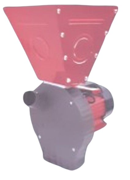 Moara cereale electrica, 4.2 kw, cuva mare inaltata rosie, 3 kg / min, 4200 rpm, 5 site, Dimensiuni 350x295x515